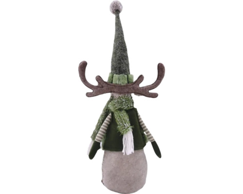 Figurină decorativă de elan cu căciulă și fular
