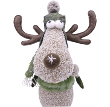 Figurină decorativă ren cu căciulă și coarne