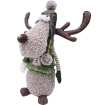 Figurină decorativă de elan cu căciulă și coarne