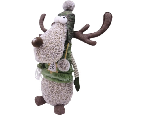 Figurină decorativă de elan cu căciulă și coarne