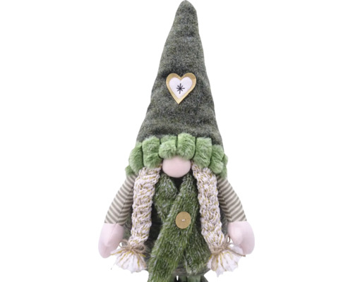 Gnom decorativ cu inimă pe pălărie