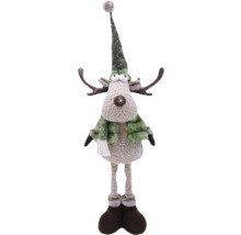 Figurină decorativă ren cu căciulă și fular