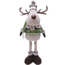 Figurină decorativă ren cu căciulă și coarne