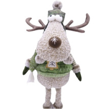 Figurină decorativă ren cu căciulă și coarne