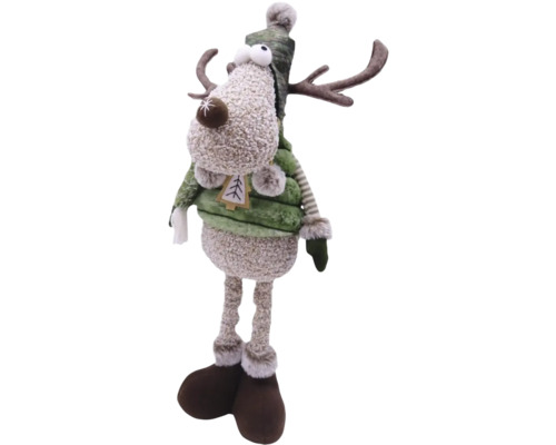 Figurină decorativă Ren cu căciulă și vestă