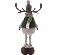 Figurină decorativă ren cu căciulă și fular