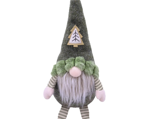 Gnom de Crăciun cu căciulă și barbă ca decor