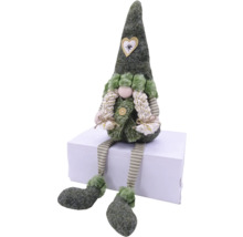 Păpușă decorativă din material textil cu pantaloni și căciulă în dungi