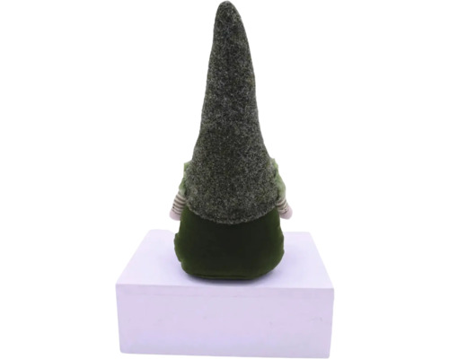 Gnom decorativ de Crăciun cu căciulă ascuțită, vedere din spate