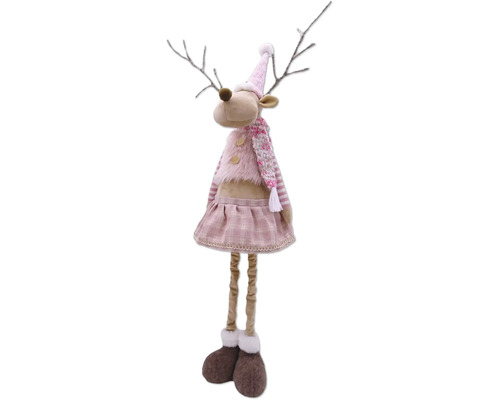 Figurină decorativă ren cu căciulă și fular