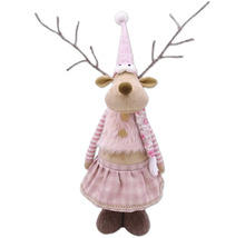 Figurină decorativă ren cu căciulă și fular