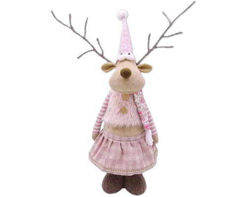 Figurină decorativă ren cu căciulă și fular