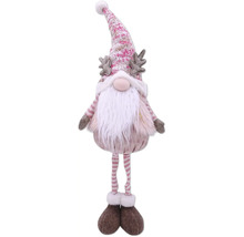 Spiriduș decorativ de Crăciun cu barbă, căciulă și coarne