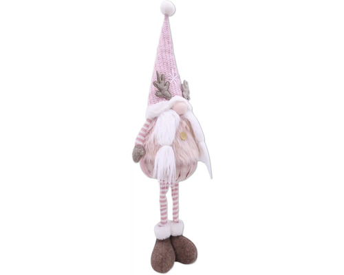 Figurină decorativă de pitic cu căciulă, barbă și picioare