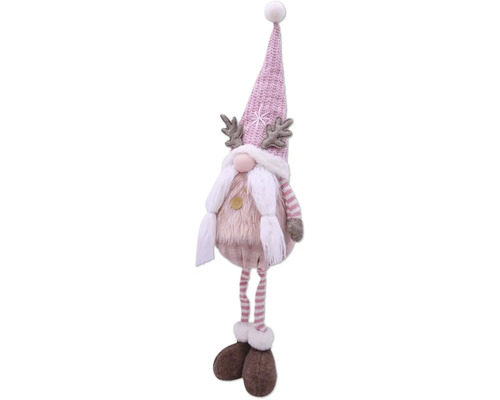 Figurină decorativă de Crăciun cu căciulă și coarne