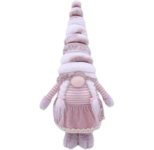 Figurină decorativă de pitic cu căciulă, împletituri și rochie