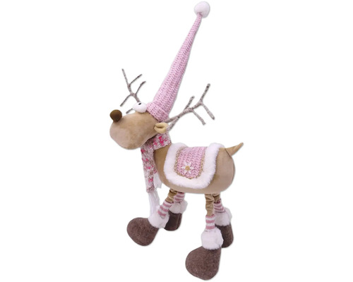 Figurină decorativă ren cu căciulă și fular