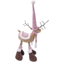 Ornament decorativ ren cu căciulă și fular, ca decorațiune de Crăciun