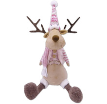 Figurină decorativă ren cu căciulă și fular