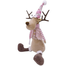 Ren decorativ cu căciulă și fular pentru perioada Crăciunului