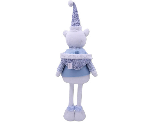 Ursuleț de pluș cu căciulă și haine de iarnă din spate