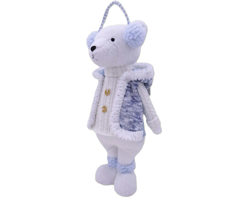 Decorațiune de Crăciun urs cu pulover și agățătoare