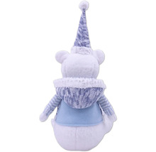 Decoratiune de Craciun: Urs de plus cu caciula si fular