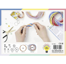 Set de bricolaj cu mărgele, sârmă și șnururi colorate pentru fabricarea de bijuterii