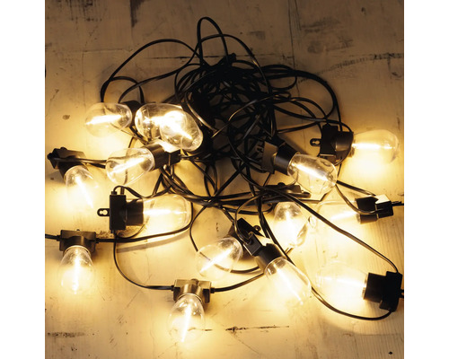 Șir de lumini cu becuri clare pentru exterior