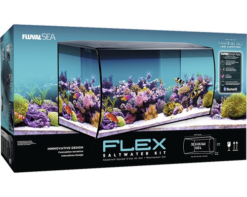 Set acvariu cu apă sărată Fluval Sea Flex cu iluminare LED