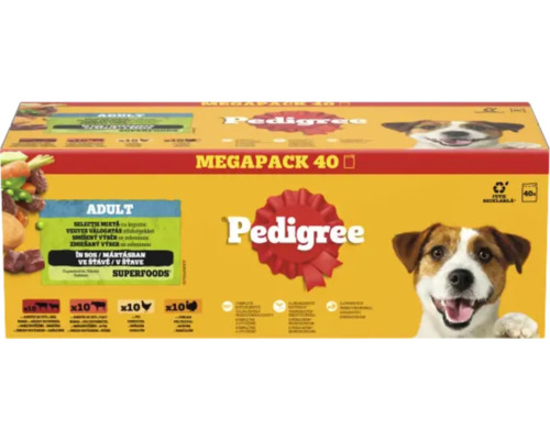 Pedigree Megapack 40 porții hrană umedă pentru câini adulți