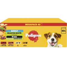 Pedigree Adult hrană pentru câini, megapack cu selecție mixtă și legume, 40 bucăți