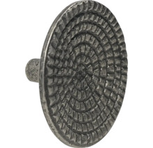 Buton metalic pentru mobilă cu model decorativ