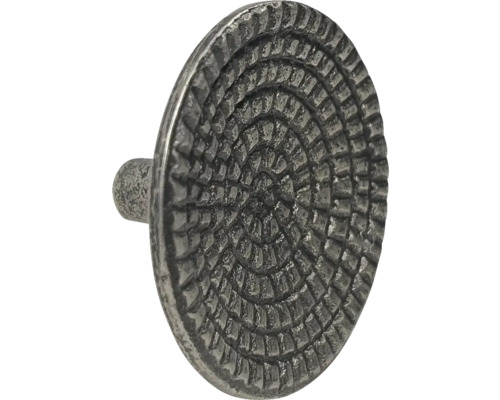 Buton metalic pentru mobilă cu model decorativ