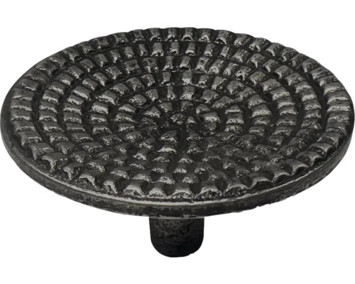 Buton de mobilă din metal cu design rotund, texturat