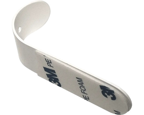 Cârlig de perete alb cu bandă adezivă 3M