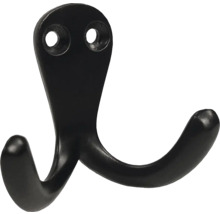 Cârlig dublu metalic pentru montare pe perete