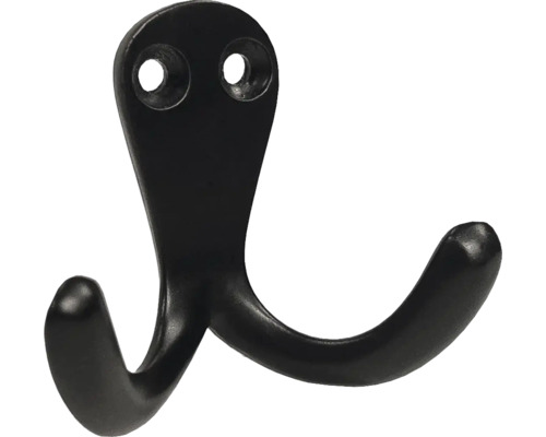 Cârlig dublu metalic pentru montare pe perete