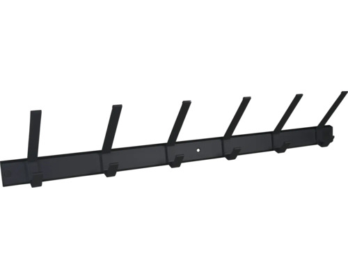 Bară de haine cu șase cârlige pentru montare pe perete