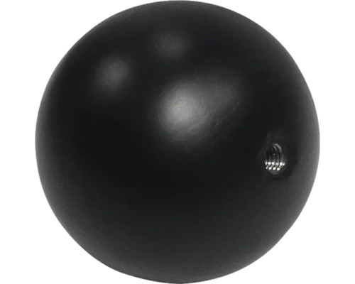 Buton sferic negru cu filet