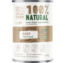 Conservă cu pateu de vită pentru câini Fresh Farm, 400 de grame