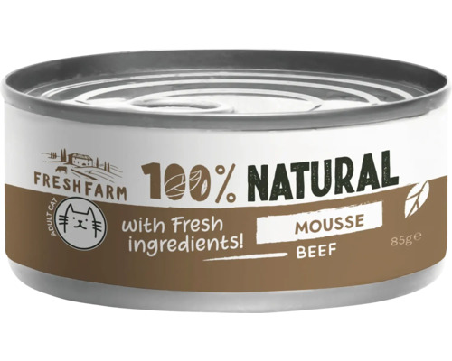 Conserve pentru pisici, mousse cu carne de vită, 85 de grame