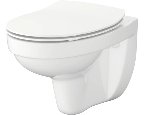 Vas WC suspendat Cersanit Cersania Slim Dur, incl. capac WC, evacuare orizontală, alb Vas WC suspendat cu spălare profundă, cu capac