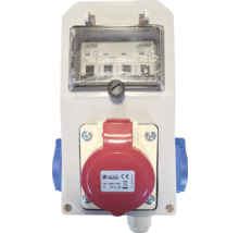 Cutie de distribuție aparentă cu întrerupătoare automate și priză CEE