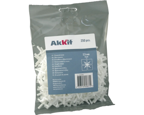 Ambalaj cruciulițe distanțiere 2,5 milimetri, 250 bucăți