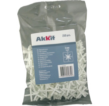 Pachet distanțiere pentru gresie, 3 mm, 250 bucăți