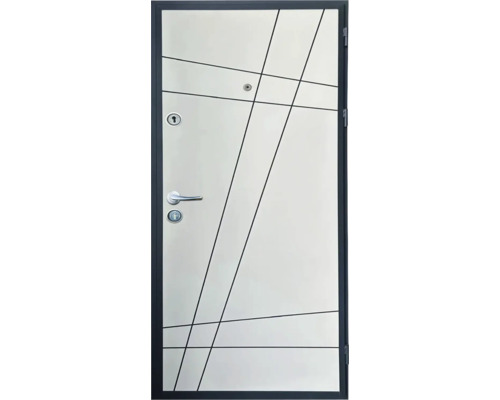 Ușă de intrare cu model geometric