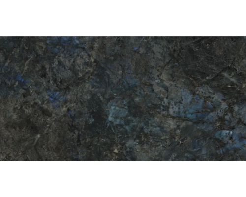 Gresie exterior / interior porțelanată glazurată rectificată Lambradorite Aqua 60x120 cm Model de faianță cu aspect de piatră