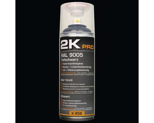 Spray 2K Pro RAL 9005 negru intens