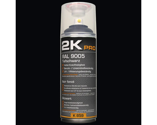 Spray vopsea 2K Pro RAL 9005 negru intens